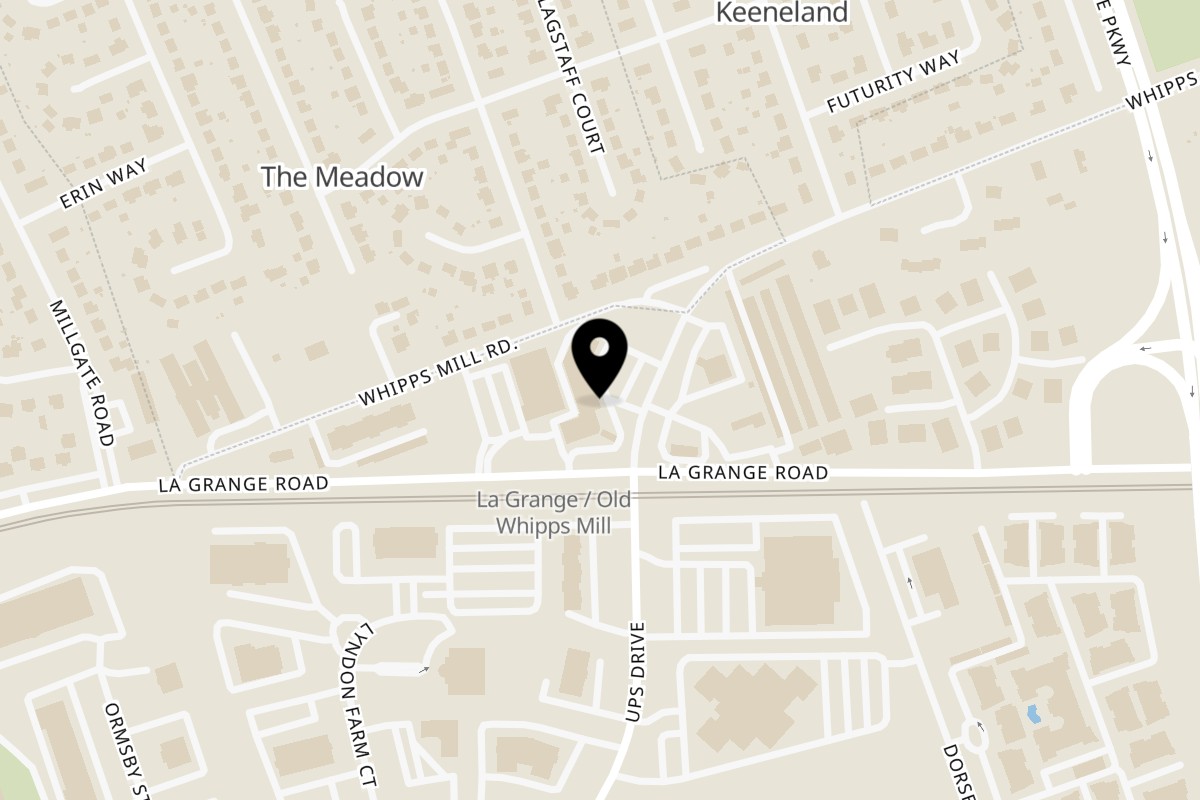 Map showing the location of El Mariachi Mexican Restaurant Louisville on 9901 La Grange Rd in Louisville